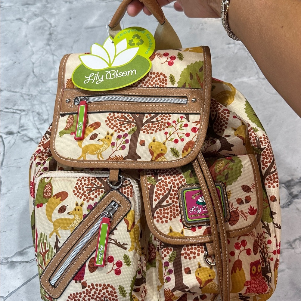 NWT! Lily Bloom Forest Owl Riley Backpack
